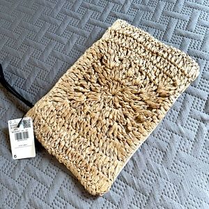 Mango Straw Wristlet